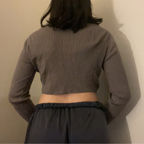 Long sleeve cropped cardigan - Picture 3 of 3